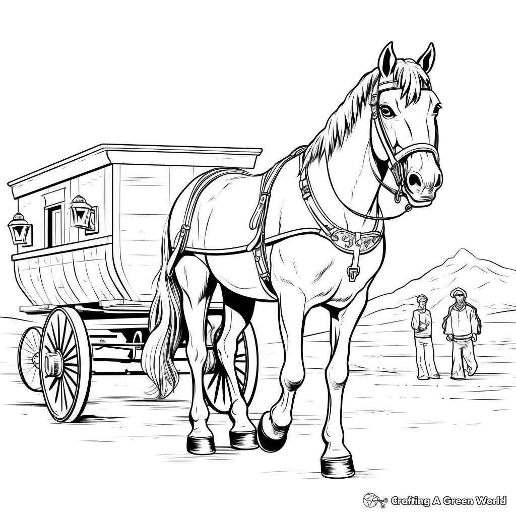 Western horse coloring pages