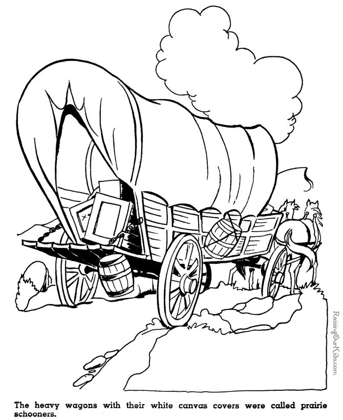 Kid coloring pages of prairie schooners horse coloring pages coloring pages kid coloring page