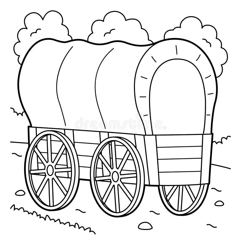 Wagon children coloring stock illustrations â wagon children coloring stock illustrations vectors clipart