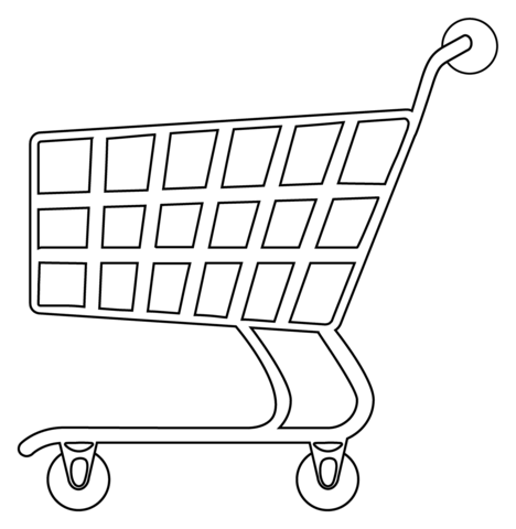 Shopping cart emoji coloring page free printable coloring pages