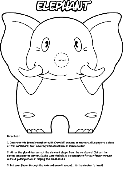 Elephant coloring page