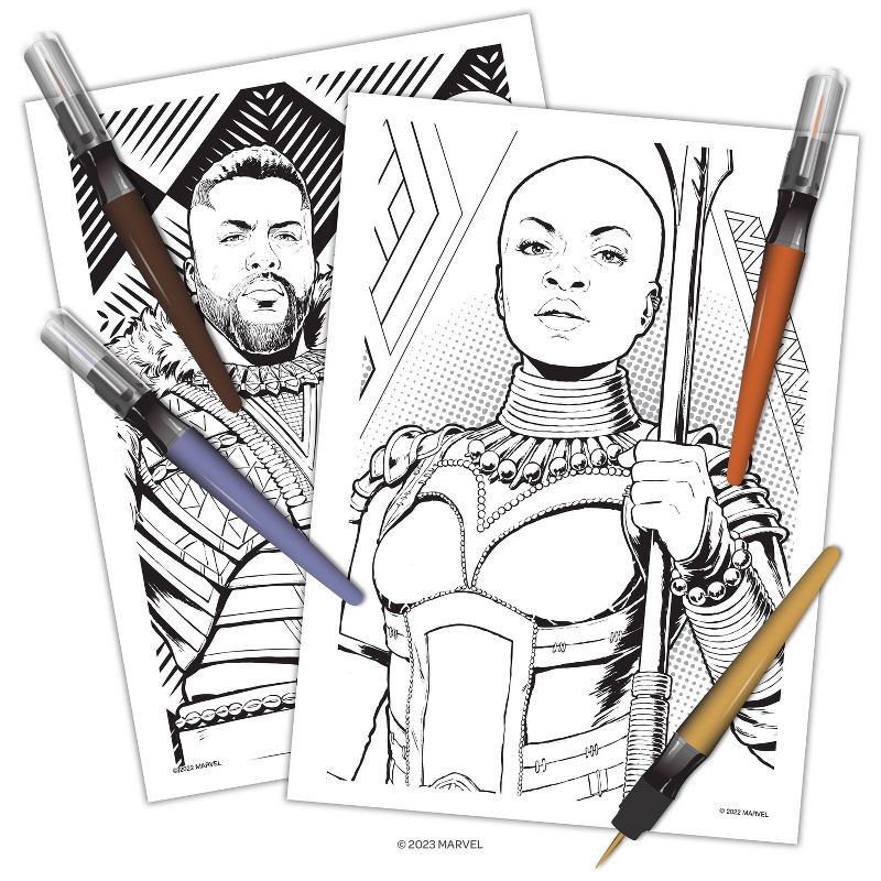 Marvel wakanda forever paintbrush marker book ct