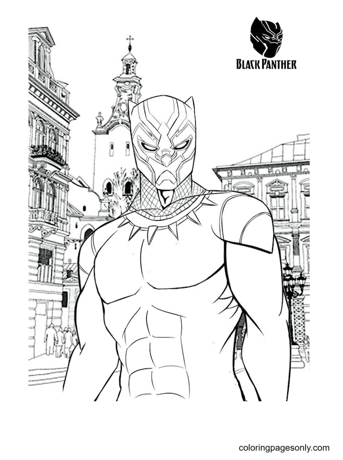 Black panther coloring pages