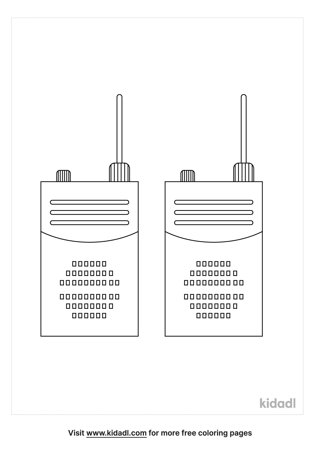 Free walkie talkies coloring page coloring page printables