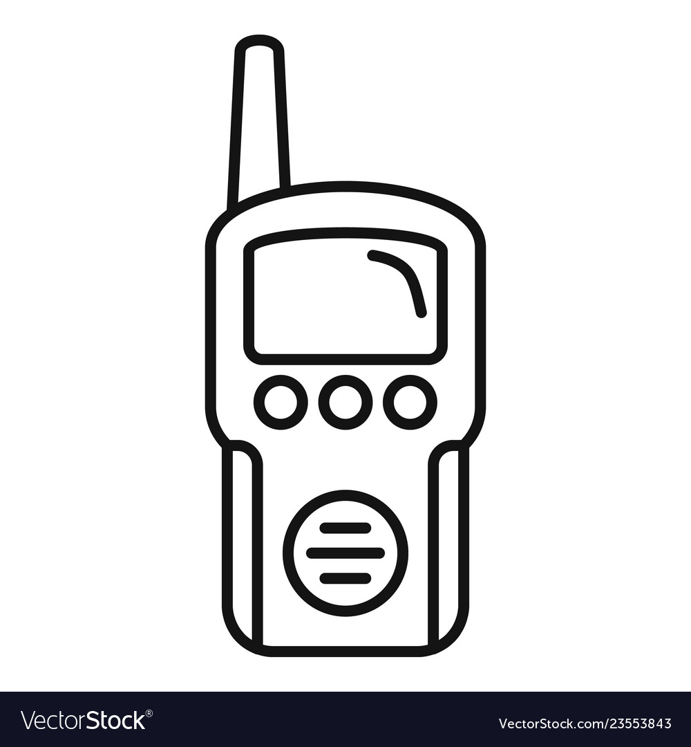 Walkie talkie toy icon outline style royalty free vector