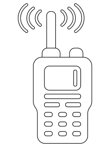 Walkie talkie coloring page free printable coloring pages