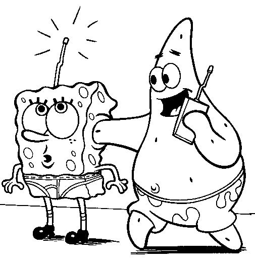 Walkie talkie cartoon coloring pages spongebob coloring star coloring pages