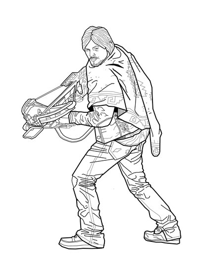 Free walking dead coloring pages colorable character chibis