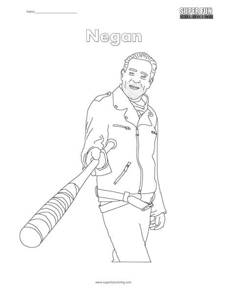 Negan coloring page