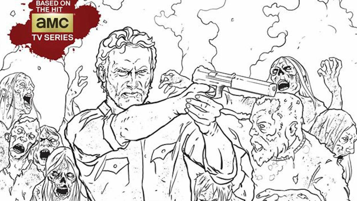Color in your favorite corpses with the walking dead coloring book