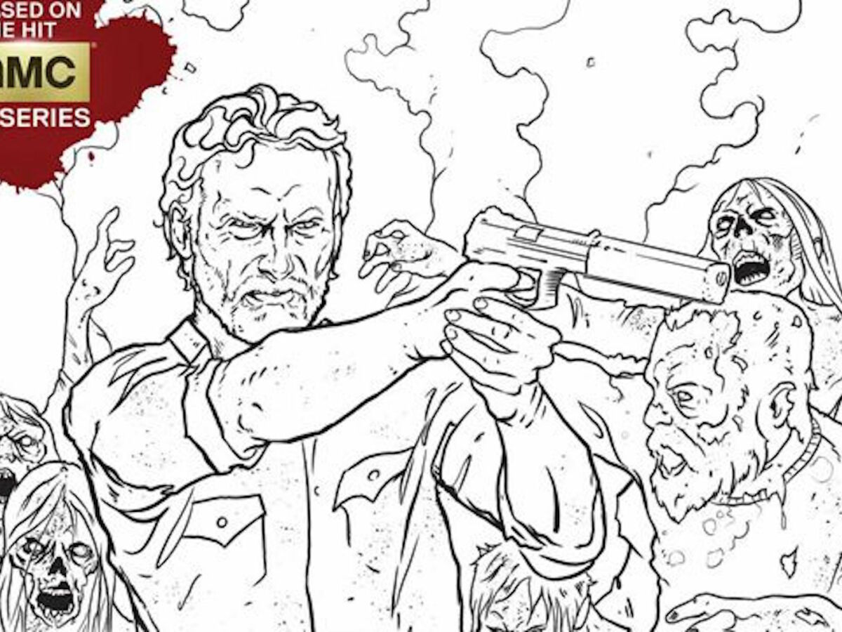 Color in your favorite corpses with the walking dead coloring book