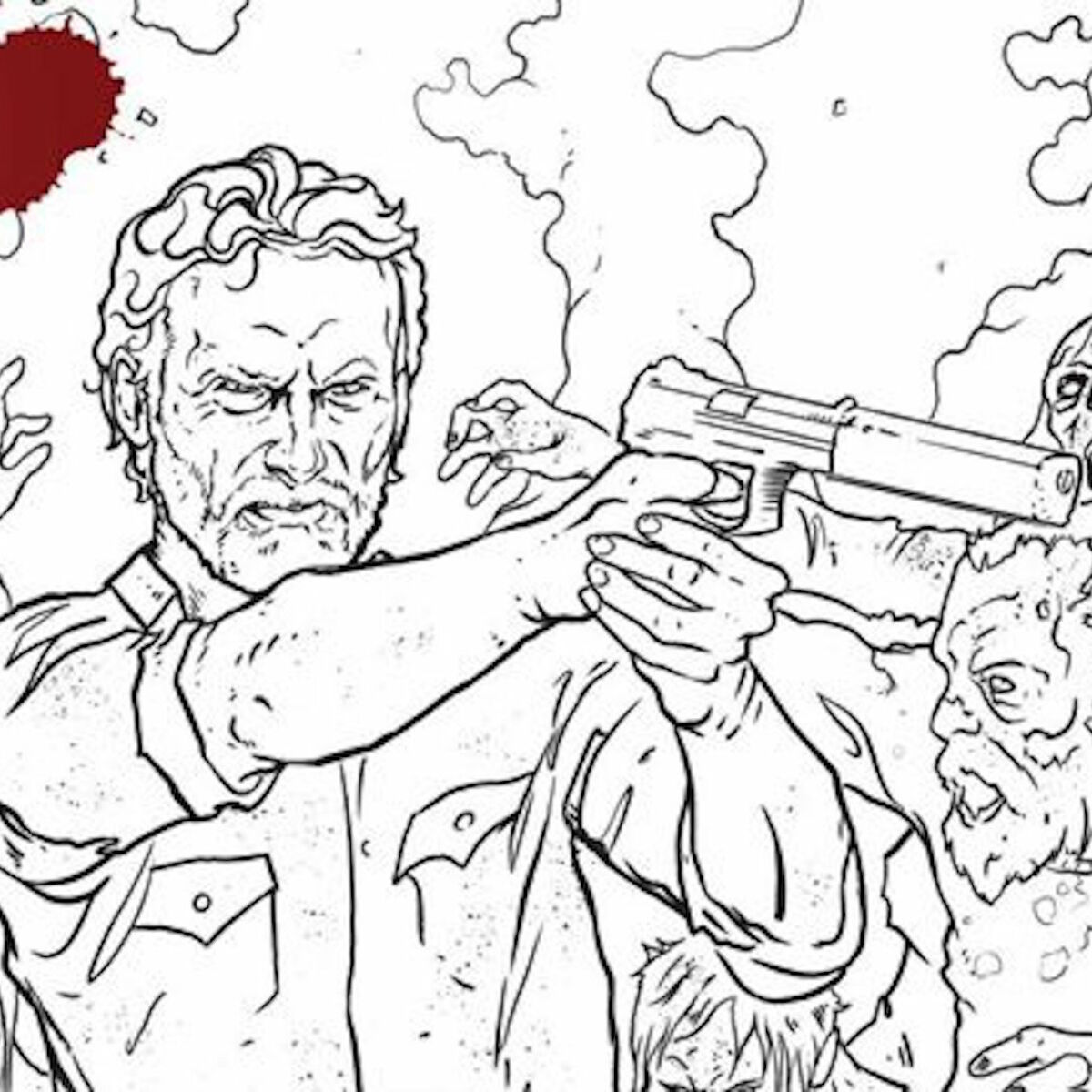 Color in your favorite corpses with the walking dead coloring book