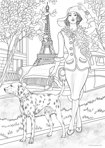 Lady with a dog â favoreads coloring club