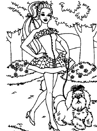 Barbie coloring page