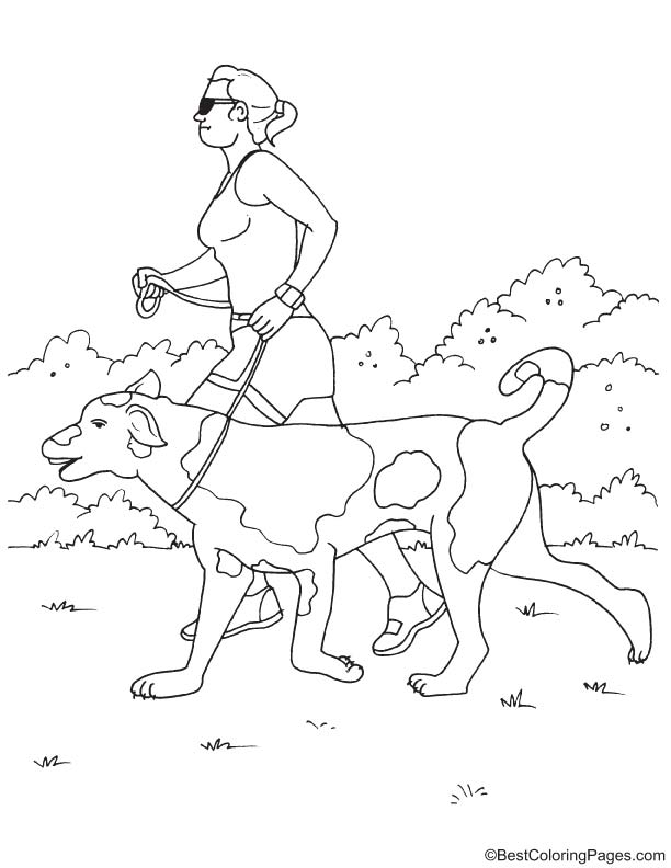 Jogging with dog coloring page download free jogging with dog coloring page for kids best coloring pages