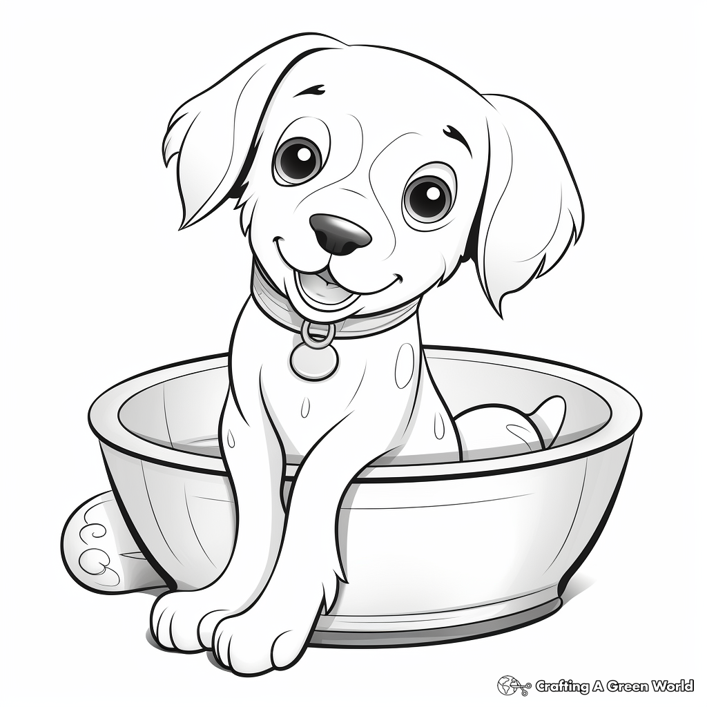 Dog bowl coloring pages