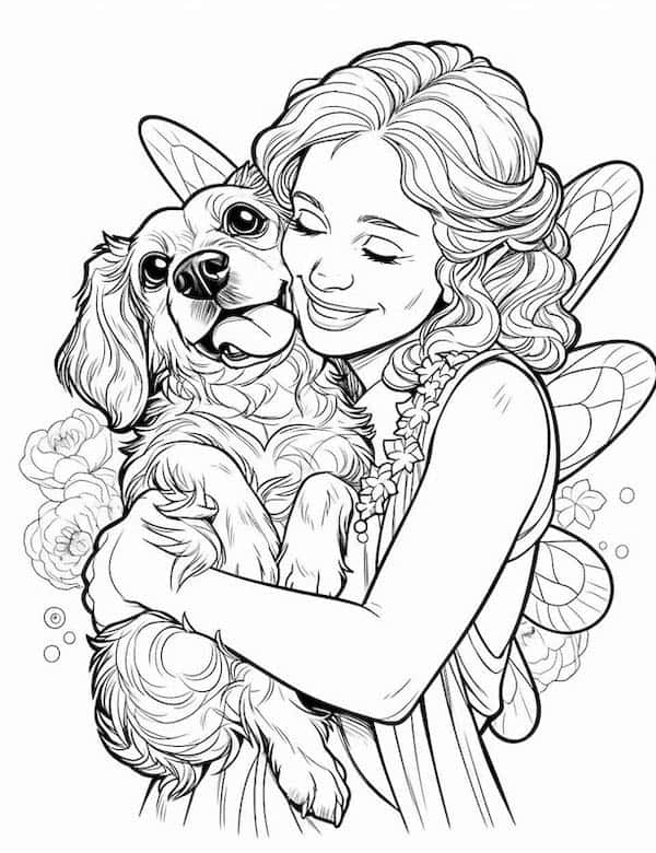 Dog coloring pages for kids and adults