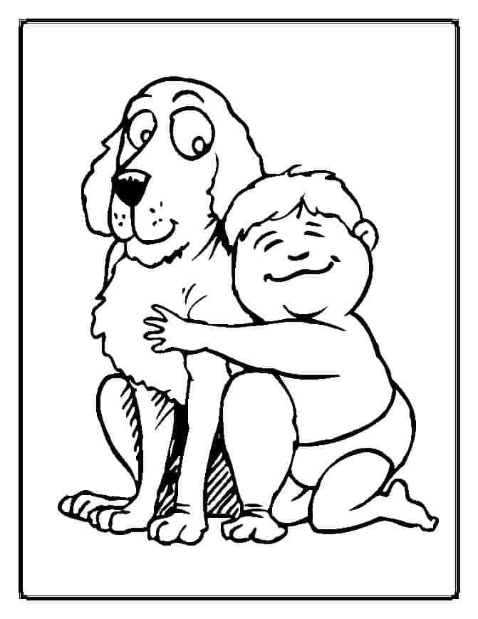 Your kids will love these dog coloring pages