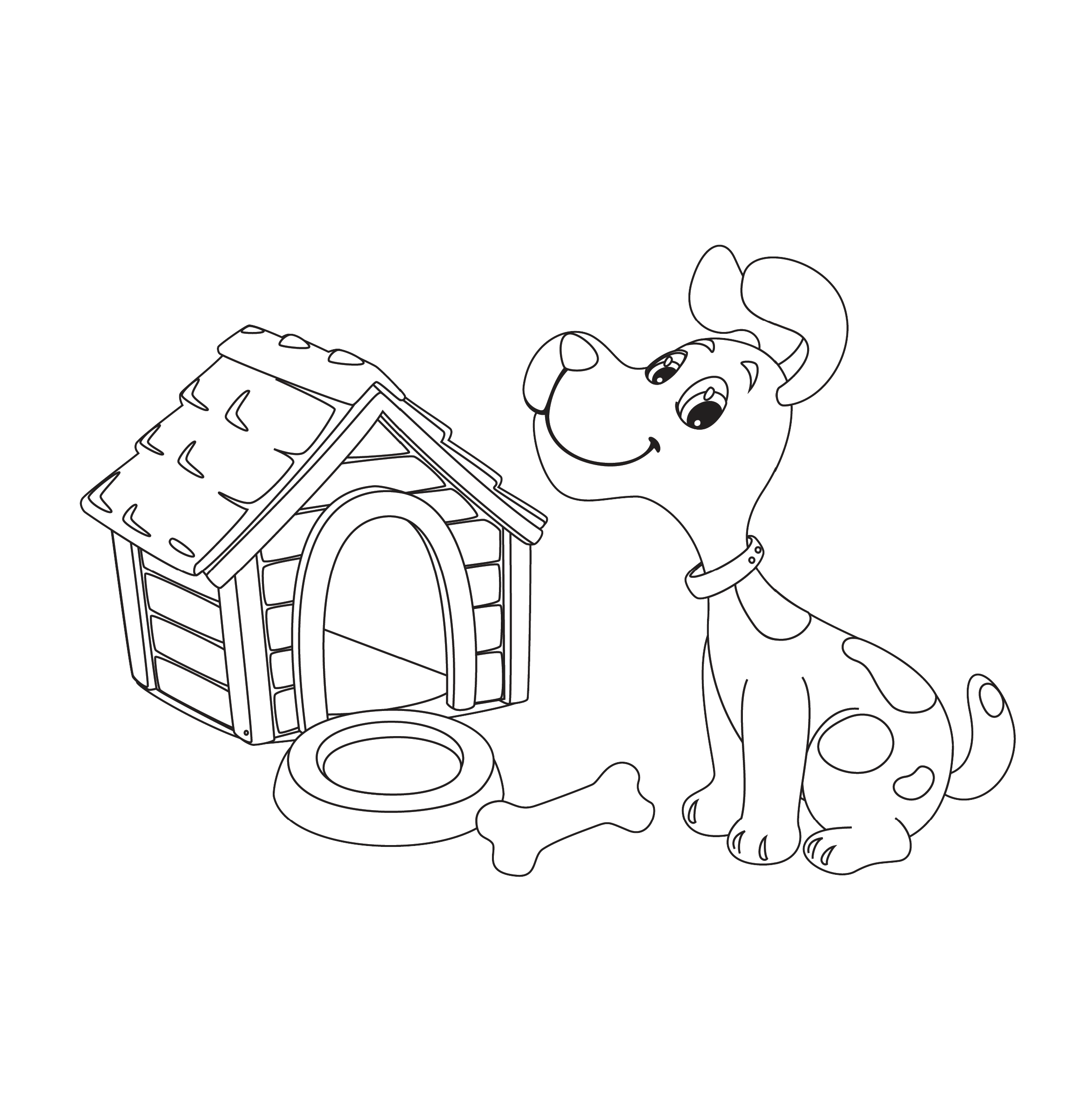 Free dog coloring pages for kids