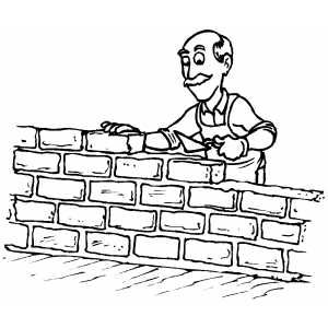 Man building wall coloring page brick wall drawing coloring pages pattern coloring pages