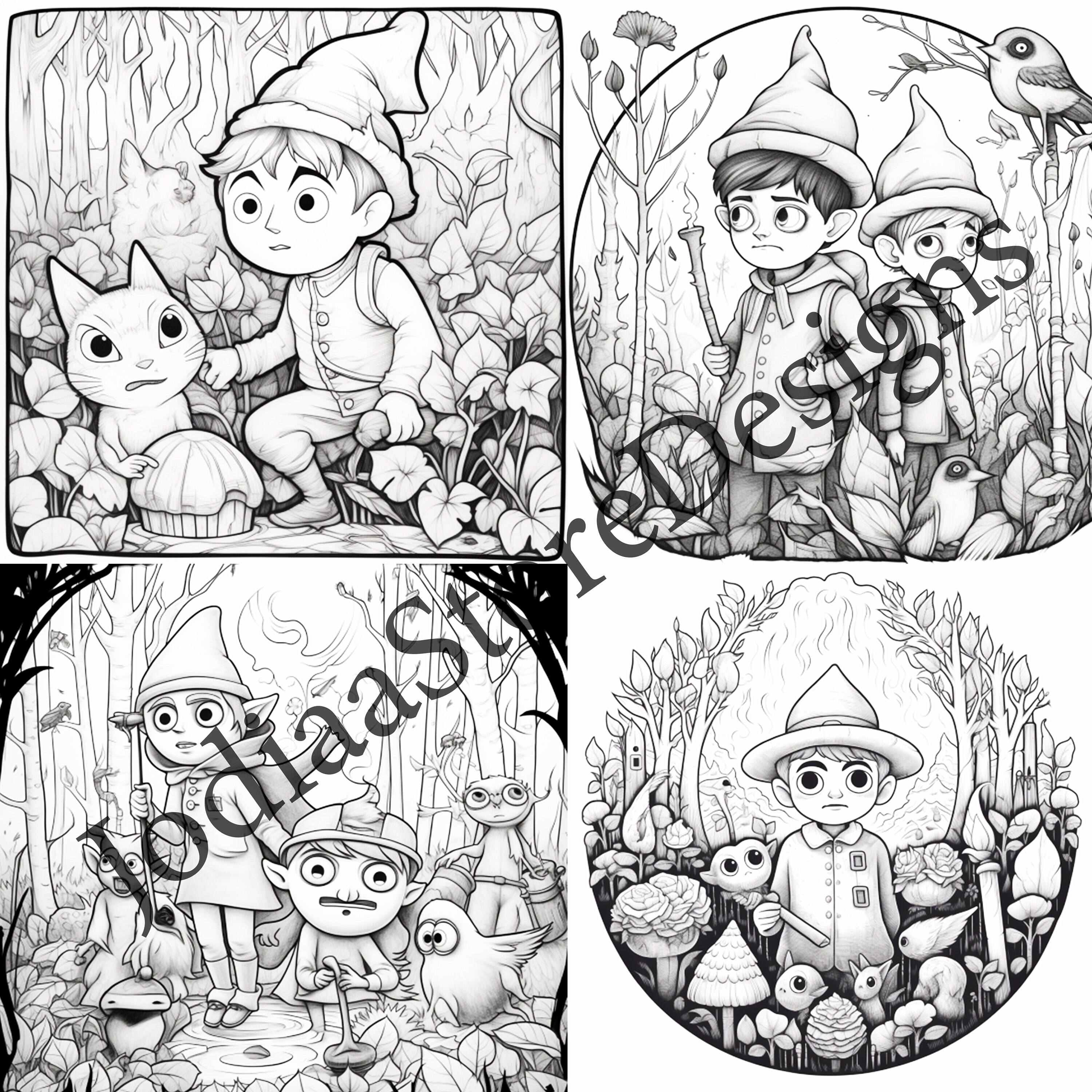 Over the garden wall coloring pages for kids and adults enhance your coloring skills