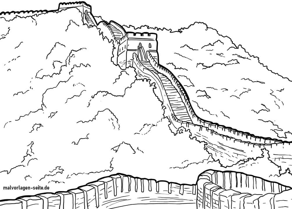 Great wall coloring page