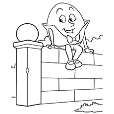 Adorable humpty dumpty coloring pages for toddlers