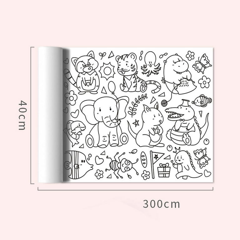 Coloring paper roll sticky drawing paper roll wall coloring sheets coloring tablecloth children graffiti roll paper for birthday home animal
