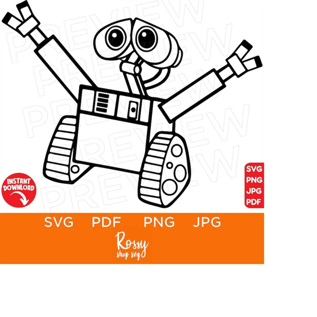 Wall e svg disneyland ears clipart eve mouse svg cut