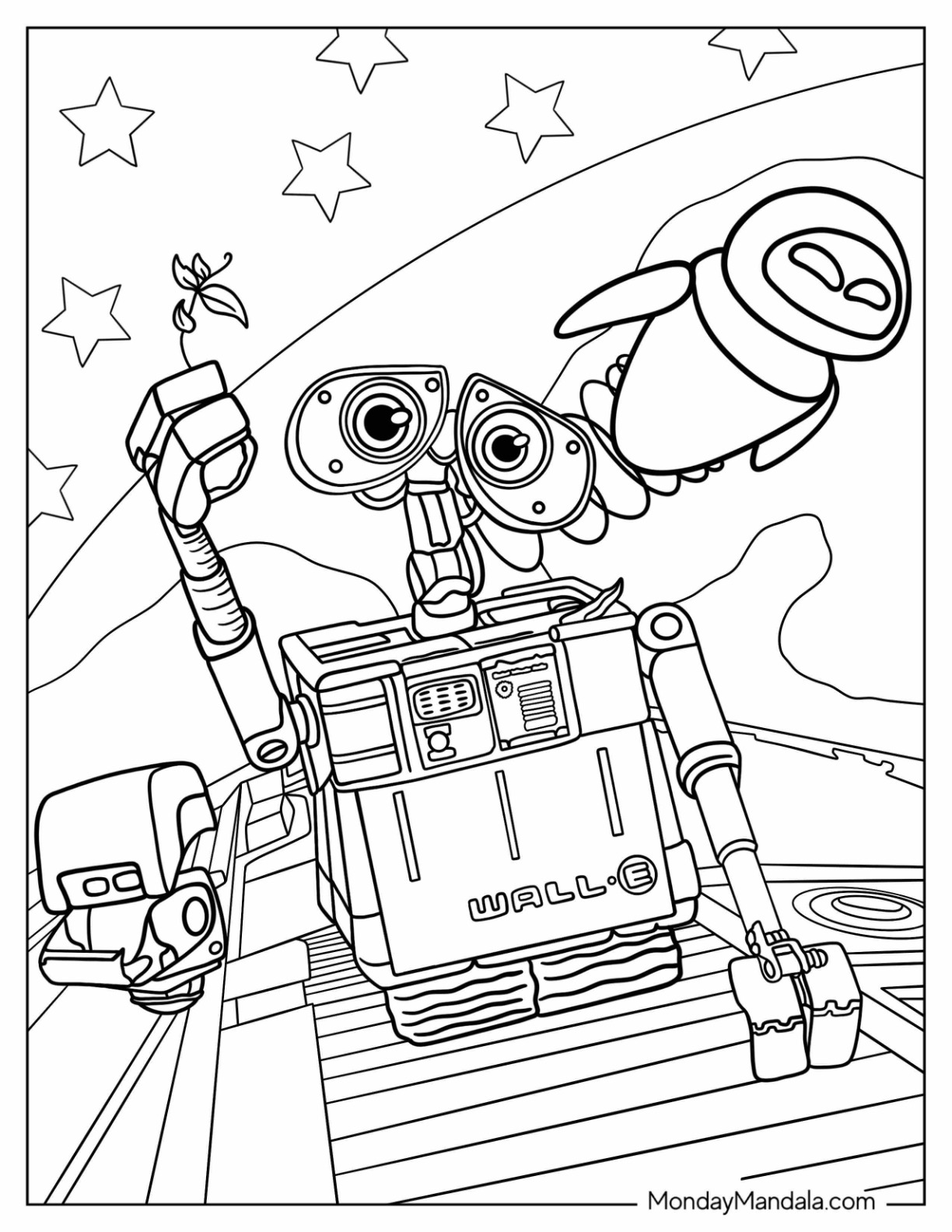 Pixar coloring pages free pdf printables