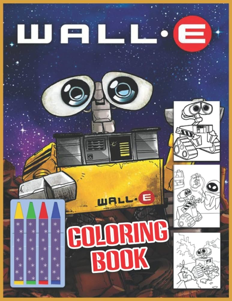 Wall e coloring book christmas coloring book x inches