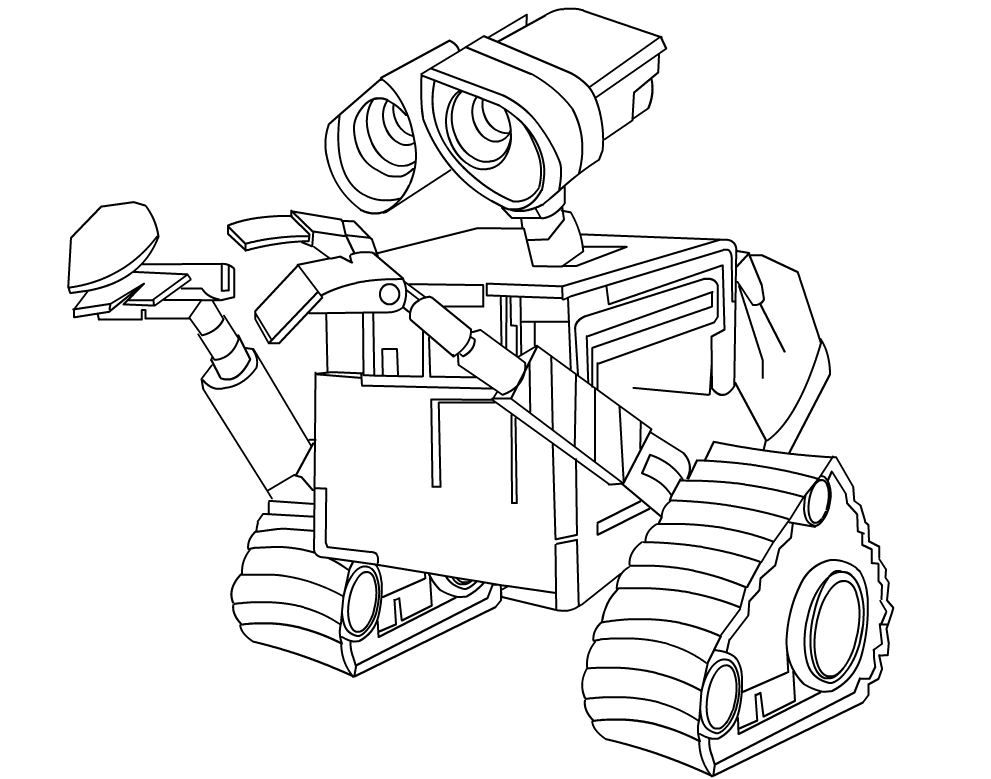 Robot wall e dibujo