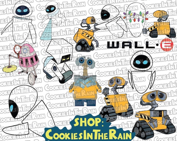 Wall e svg wall e cricut wall e cutting files eve svg eve cricut eve wall e svg wall e layered svg wall e clipart download now