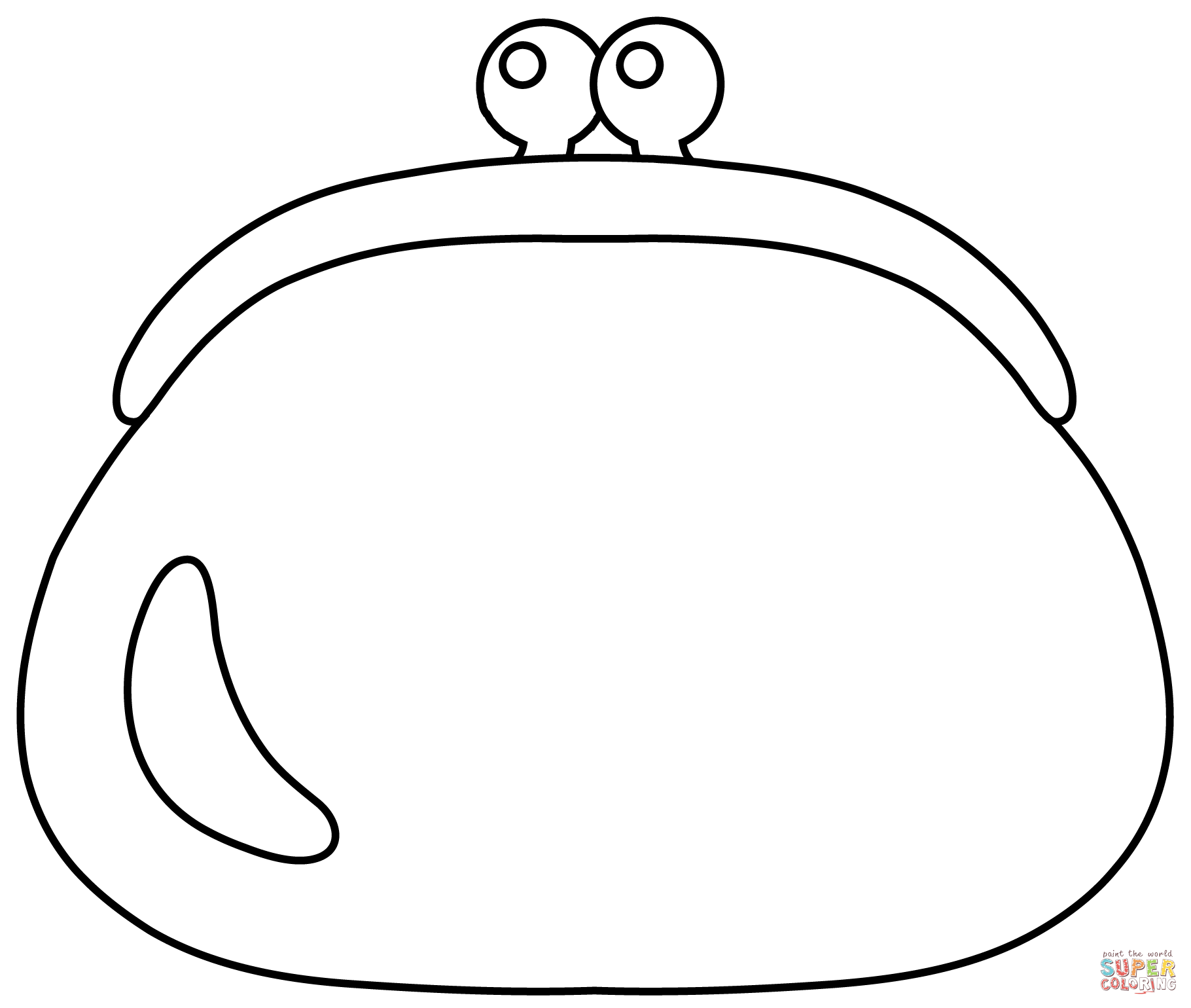 Purse emoji coloring page free printable coloring pages