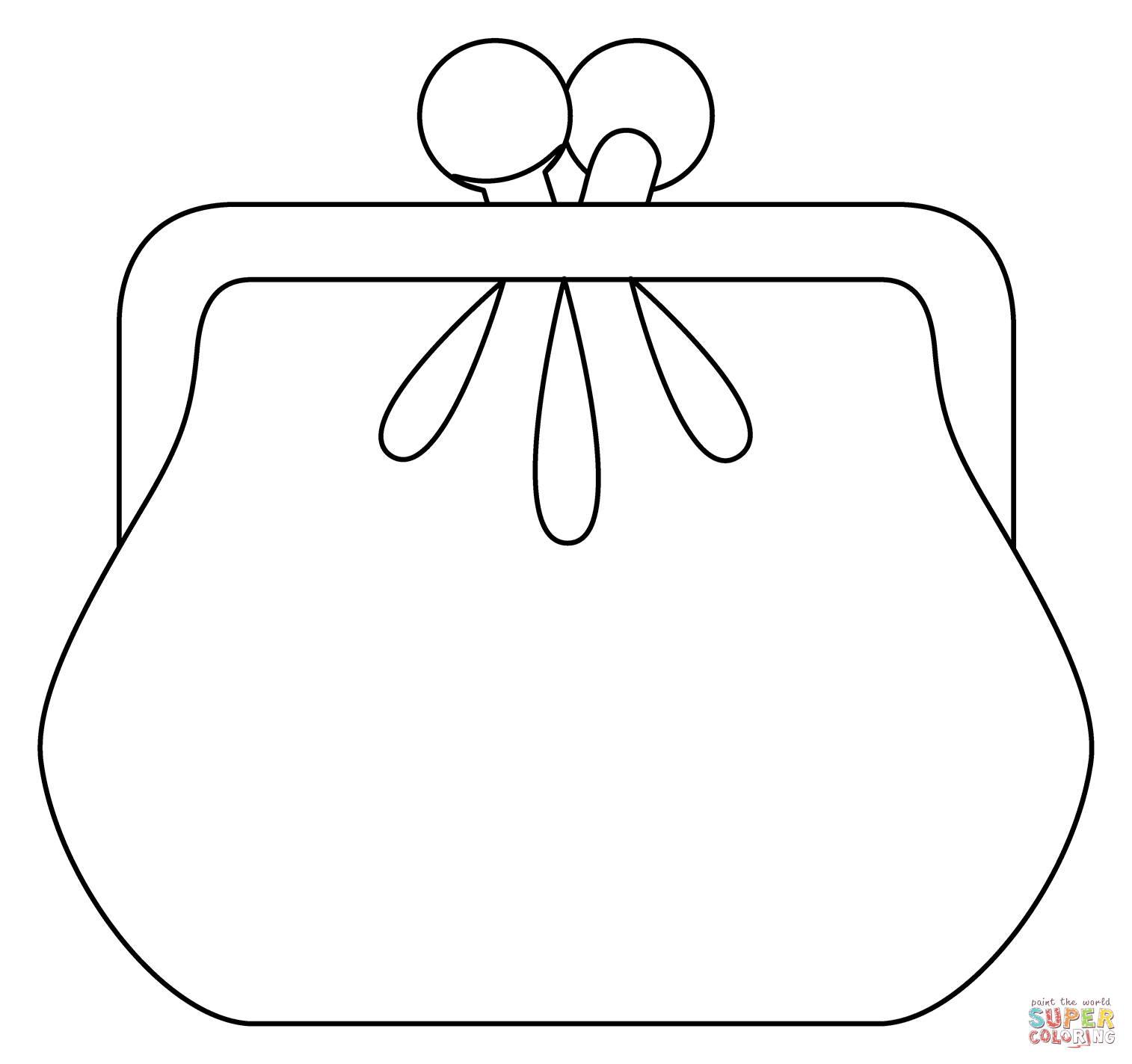 Purse emoji coloring page free printable coloring pages