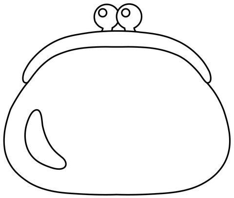 Purse emoji coloring page free printable coloring pages