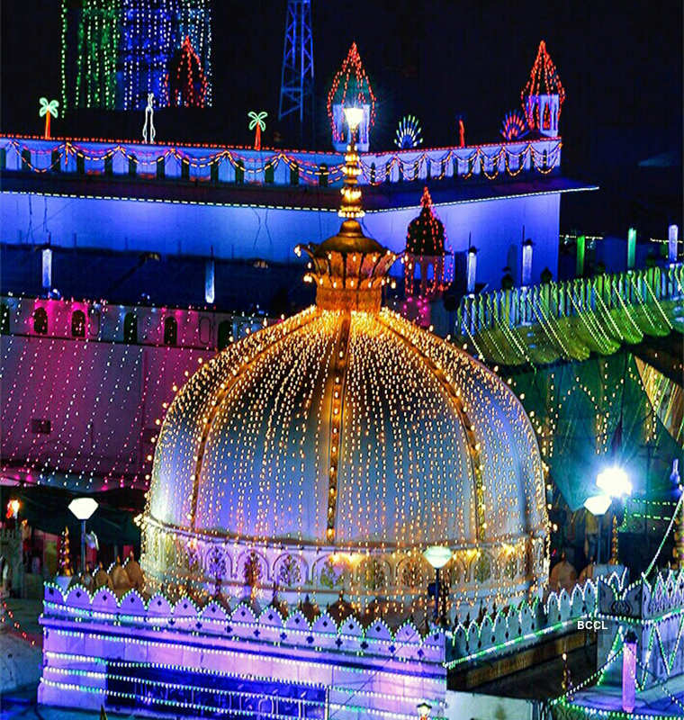 A view of the ajmer sharif dargah in rajasthan