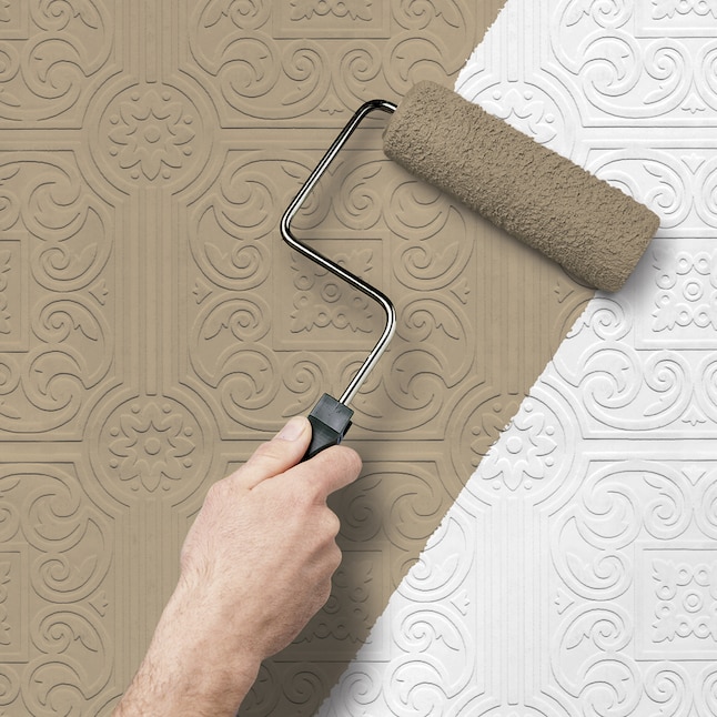 Allen roth peelable vinyl prepasted paintable wallpaper at