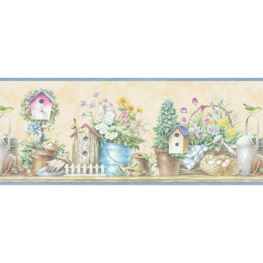 Brewster wallcovering garden shelf prepasted wallpaper border in the wallpaper borders department at