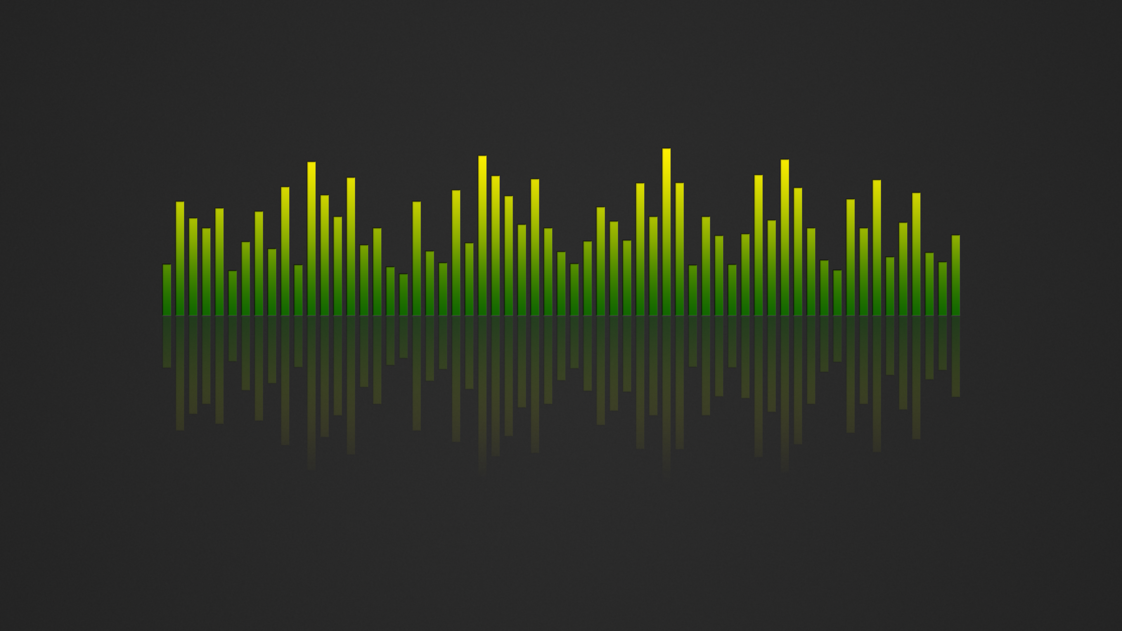 Music visualizer k wallpaper yellow green by rv on