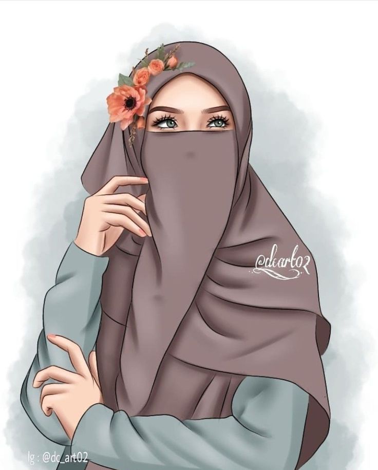 If you just want to wear a purdah to show off its good that you dont have to wear itððð cartoon girl images cute cartoon girl hijab cartoon