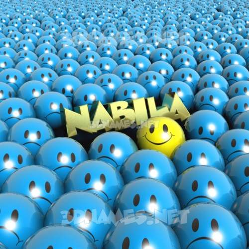 Preview of special smileys d name for nabila