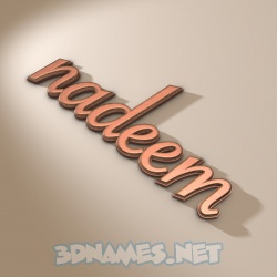 Preview of rose gold d name for nadeem