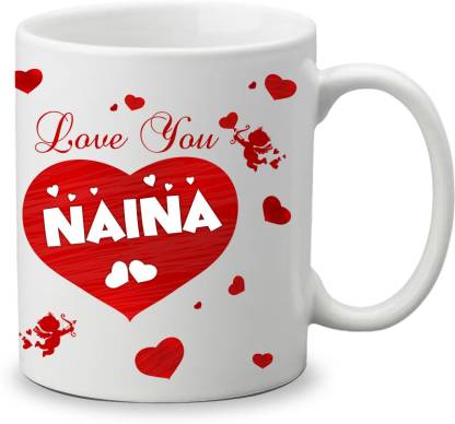 Gifts zone love you naina name white best gifts for birthdayanniversary