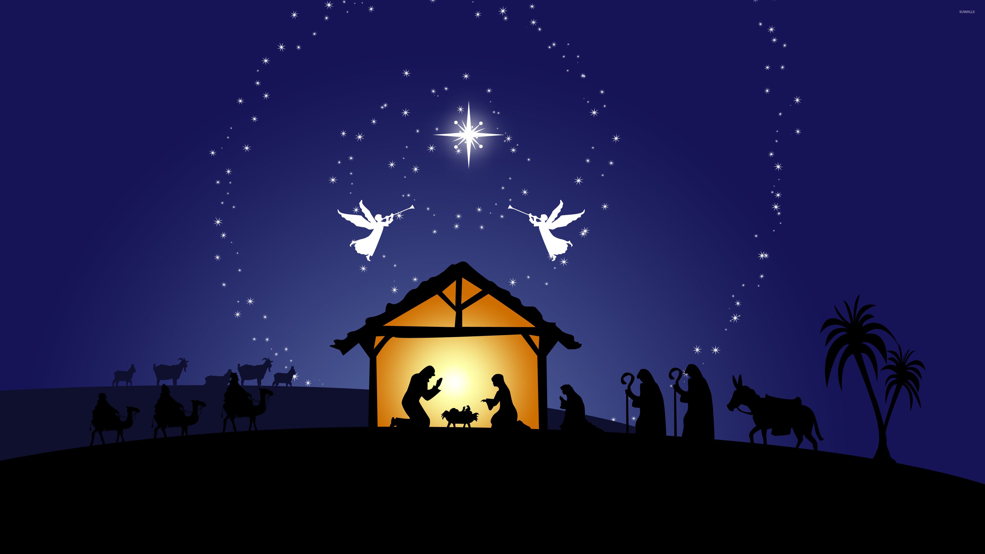 Christmas nativity scene wallpapers