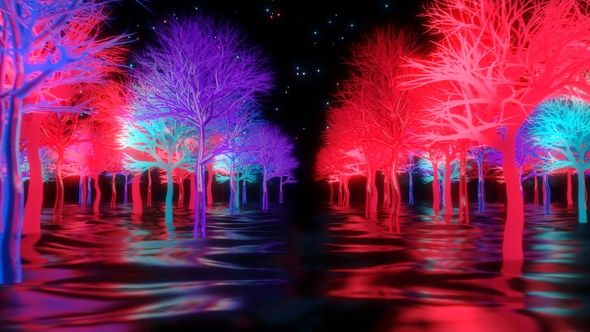 Neon trees neon animation background d background