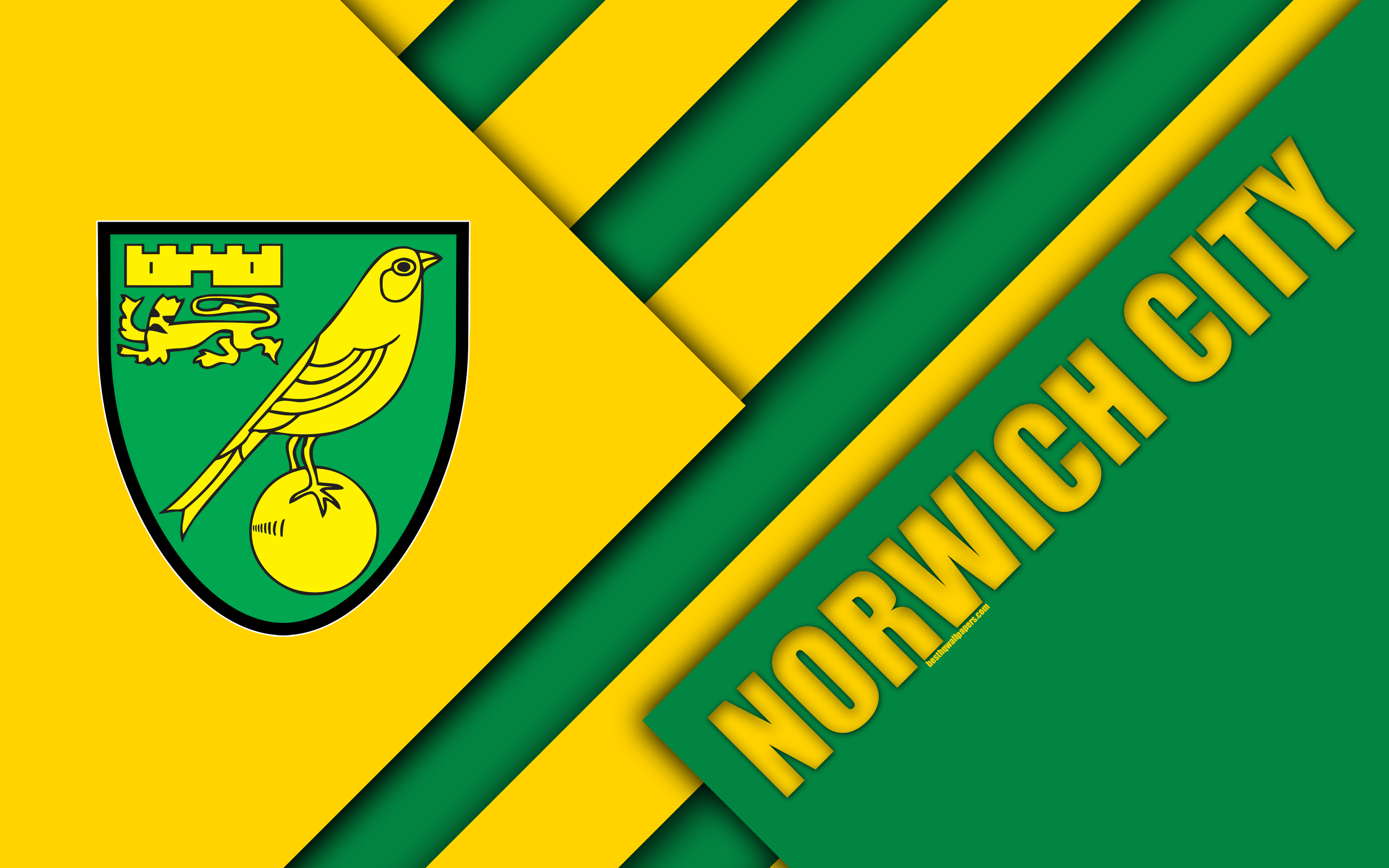 Download wallpapers norwich city fc logo k yellow green abstraction material design english football club norwich england uk football efl championship for desktop with resolution x high quality hd pictures wallpapers