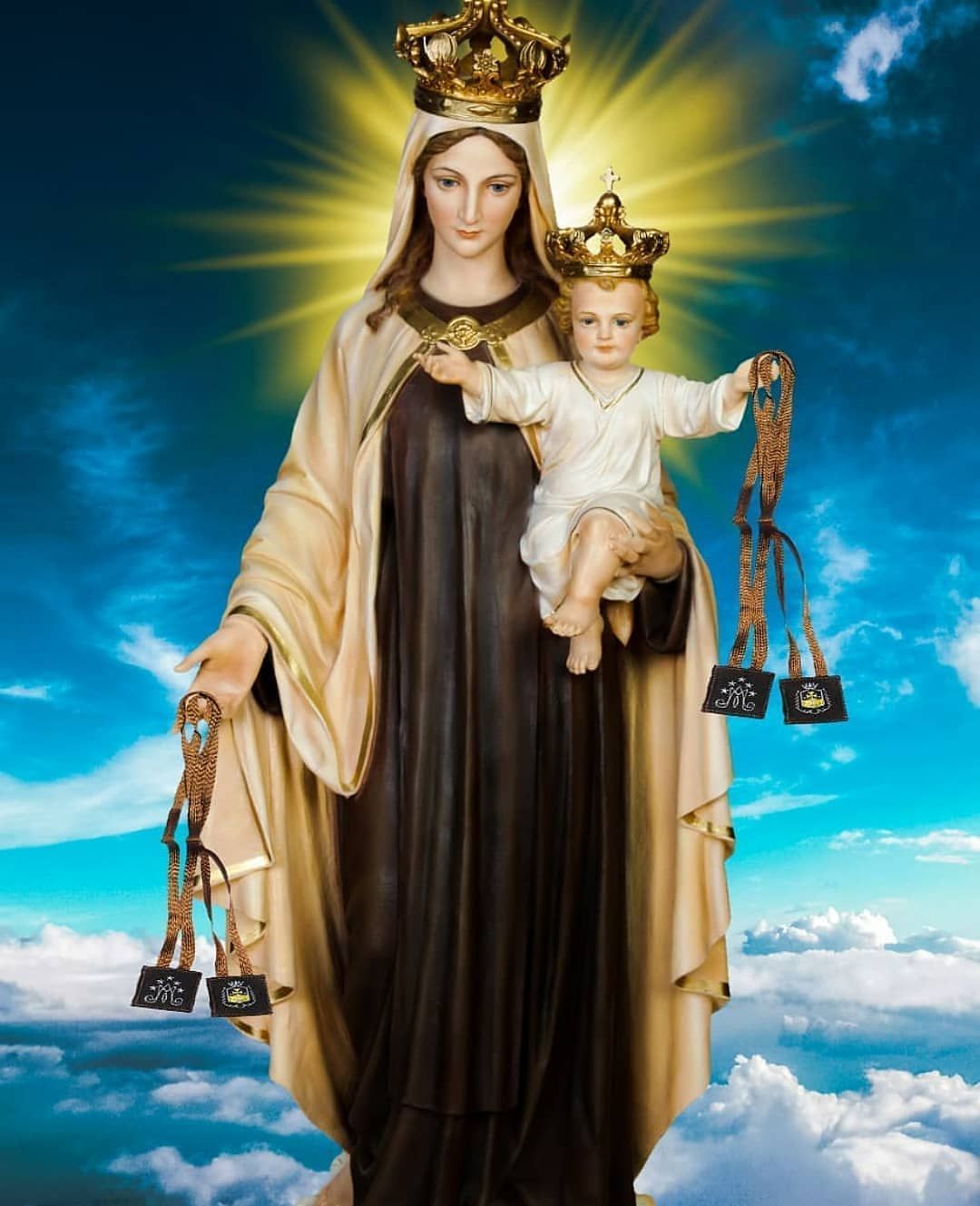 Unidadecatolicariachinho on instagram ânossa senhora do carmo rogai por nãs abenãoe o nosso â estãtua virgem maria imagem de igreja nossa senhora do carmo