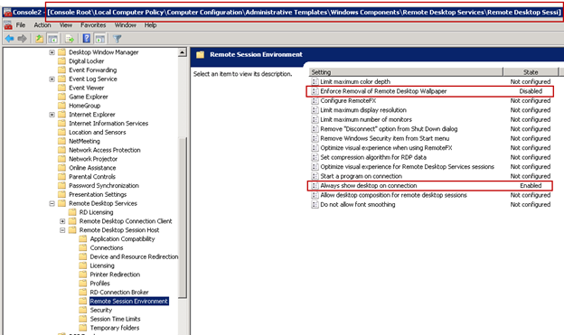 Blog turn on background in rdp sessions