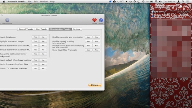 Change the notification center background pattern in mac os x